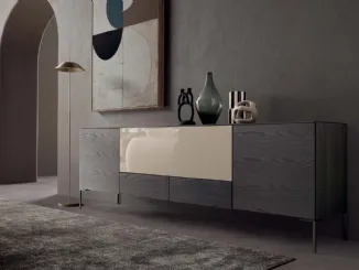 Madia I-Modul Art in legno e laccato lucido di Presotto