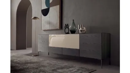 Madia I-Modul Art in legno e laccato lucido di Presotto