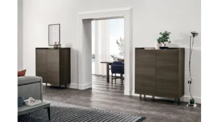 Madia Verticale Sir S05 in materico rovere moka di Tomasella