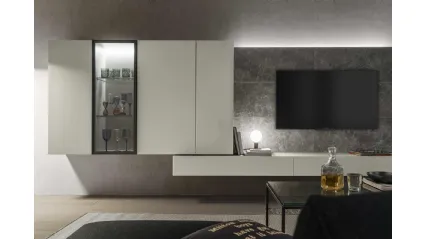Mobile Porta Tv ModulART 12 in laccato bianco lucido di Presotto