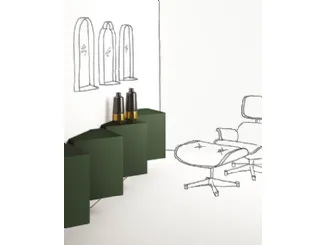 Mobile sospeso Ang laccato Verde di Minotti Italia