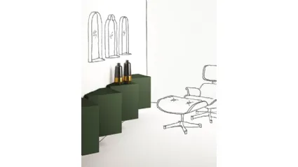 Mobile sospeso Ang laccato Verde di Minotti Italia