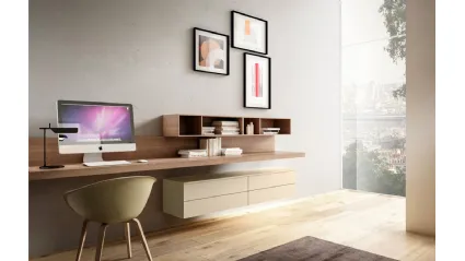 Mobile sospeso Living 08 in legno e laccato opaco di Arredo3