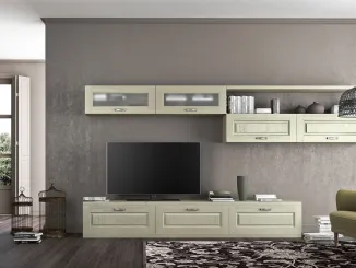 Parete Attrezzata in legno Verona IV di Arredo3