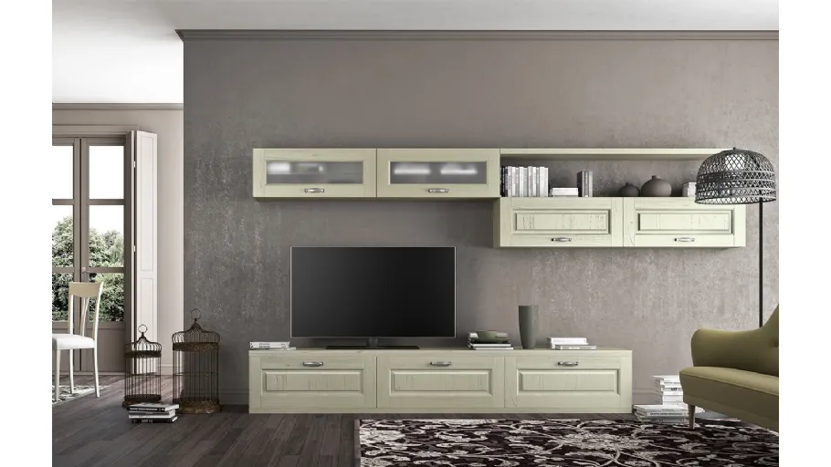 Parete Attrezzata in legno Verona IV di Arredo3