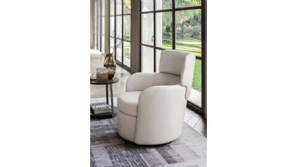 Poltroncina in pelle Claire Swivel di Ditre Italia