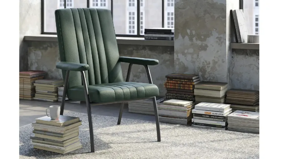 Poltrona dal gusto vintage Nora di Doimo Salotti