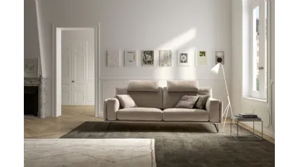 Divano lineare moderno in tessuto Living Bright di Samoa