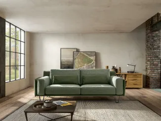 Divano lineare in tessuto Living Chic di Samoa