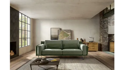 Divano lineare in tessuto Living Chic di Samoa