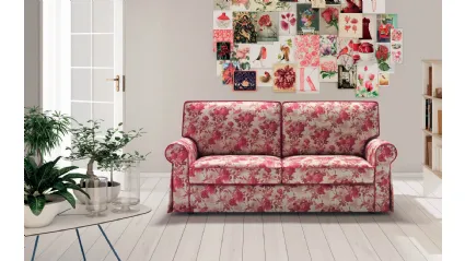Divano lineare in tessuto con stampa floreale Love di Samoa