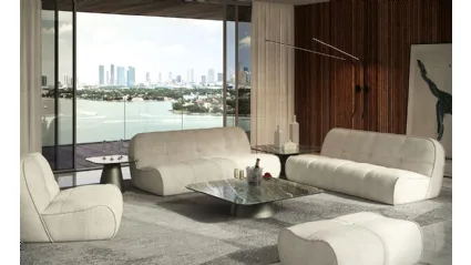 Salotto in tessuto imbottito Spencer di Cattelan Italia