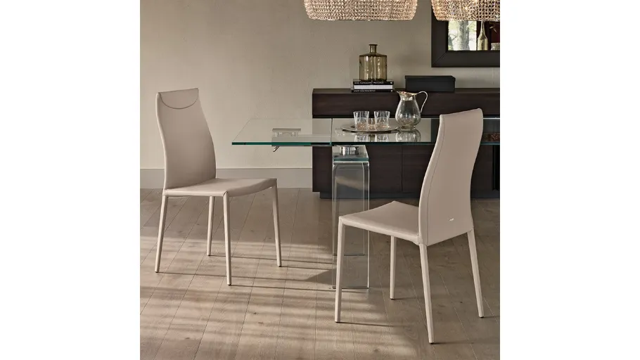 Sedia rivestita in ecopelle Maya Flex di Cattelan Italia