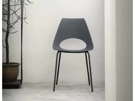 Sedia rivestita in pelle Kayla di Bonaldo