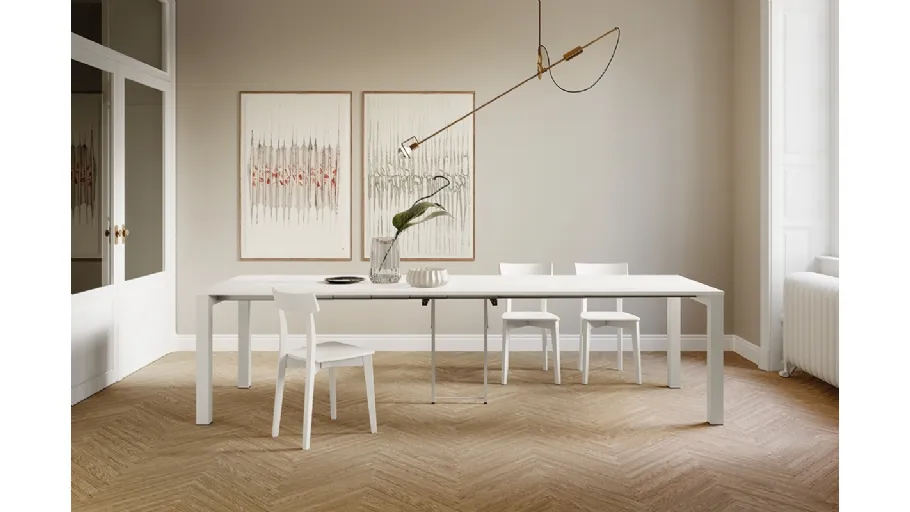 Tavolo allungabile in laminato con struttura in metallo verniciato Long Island di Arredo3