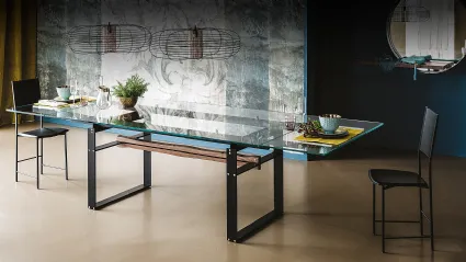 Tavolo con piano in vetro allungabile Jerez Drive di Cattelan Italia