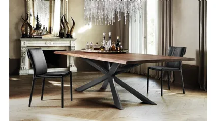 Tavolo rettangolare in legno massello Spyder Wood di Cattelan Italia