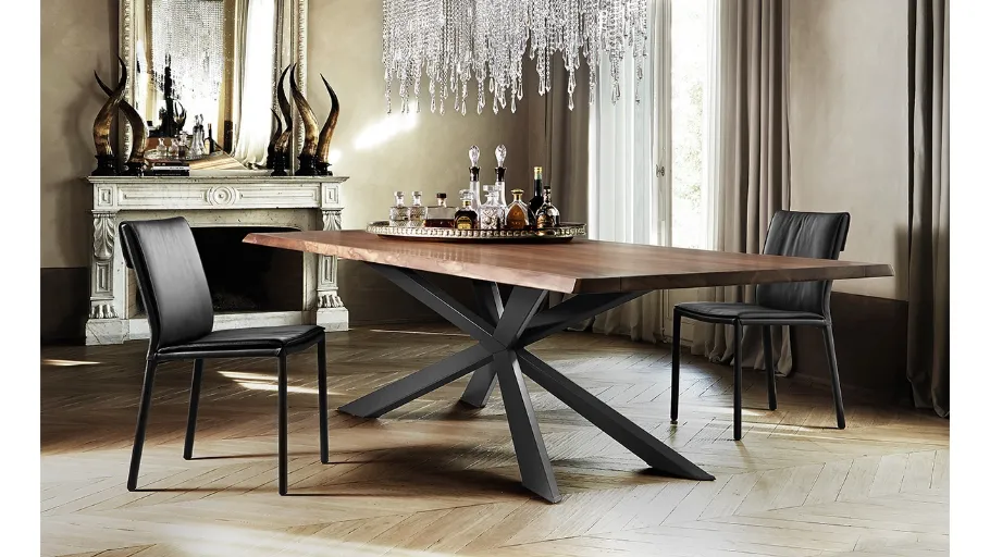 Tavolo rettangolare in legno massello Spyder Wood di Cattelan Italia