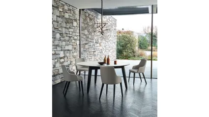 Tavolo rotondo Convivio in Ceramica Statuarietto di Sangiacomo