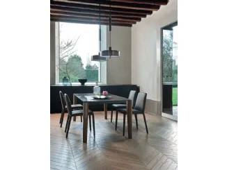 Tavolo Desco in Ceramica Nero Greco di Sangiacomo