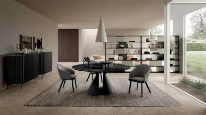 Tavolo rotondo di design Nimbo di Presotto