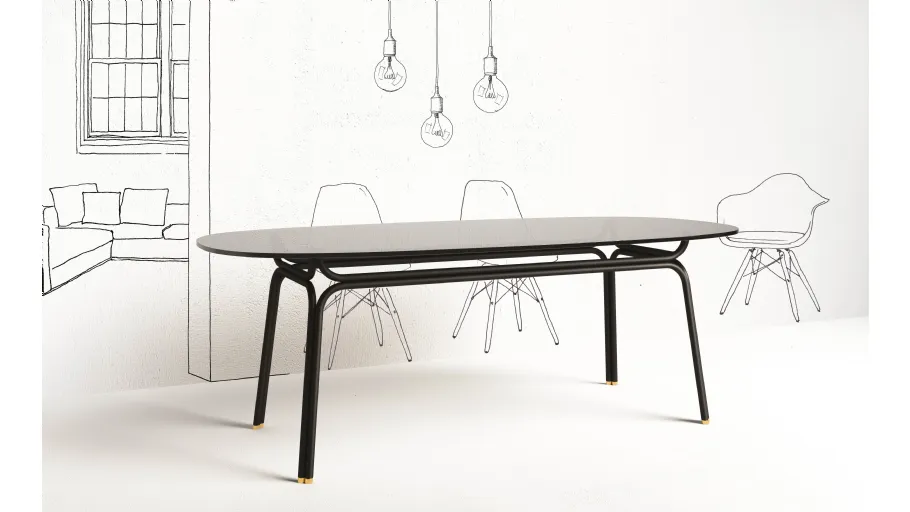 Tavolo Tubi di Minotti Italia