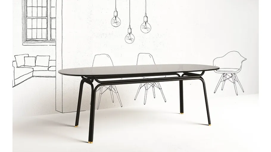 Tavolo Tubi di Minotti Italia