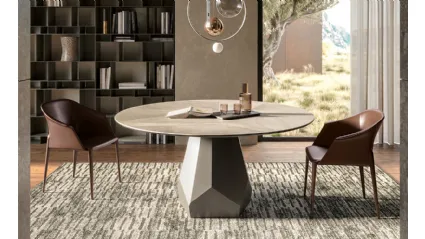 Tavolo rotondo Zermatt Keramik di Cattelan Italia