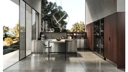 Cucina Design con penisola Aciarium di Aran