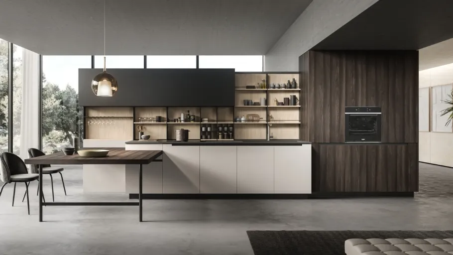 Cucina Design con penisola Lab13 Kitchen 03 di Aran