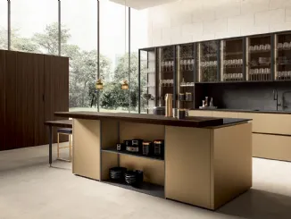 Cucina Design con isola Linea 30 HD di Composit