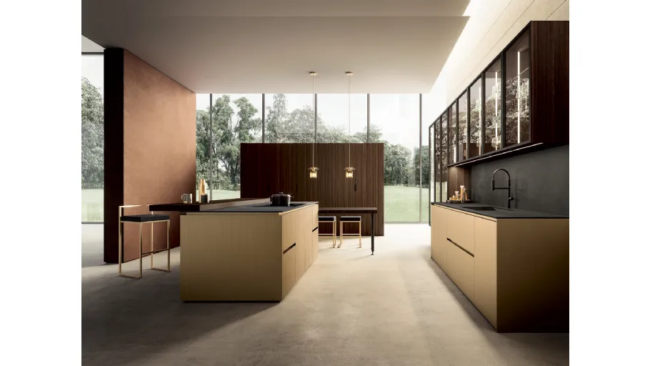 Cucina Design con isola Linea 30 HD di Composit