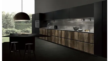 Cucina Design Volare con penisola centrale di Aran