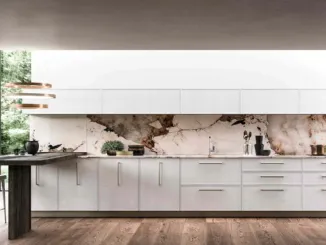 Cucina Moderna in frassino con penisola Guadalupe 06 di Aran