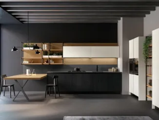 Cucina Asia laccato Bianco e Nero di Arredo3