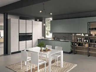 Cucina Moderna lineare Erika in LPL Oliva di Aran