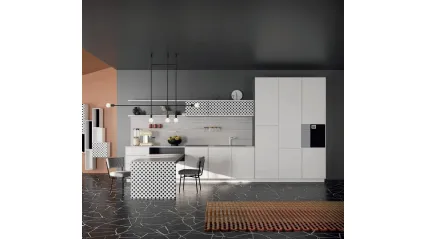 Cucina Moderna con penisola For Me Kitchen Nine B di De Rosso