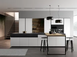 Cucina Moderna con penisola Glass 2 0 di Arredo3