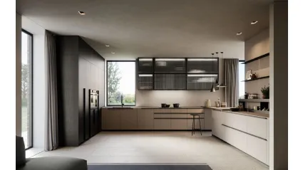 Cucina Moderna Tratto 10 n 03 angolare di Arredo3