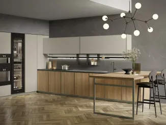 Cucina su misura Blend angolare con penisola di Composit