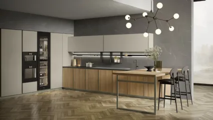 Cucina su misura Blend angolare con penisola di Composit