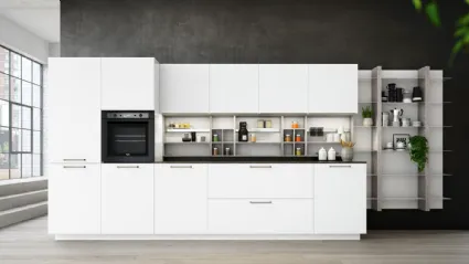 Cucina Lounge Laminato bianco finitura seta lineare di Composit